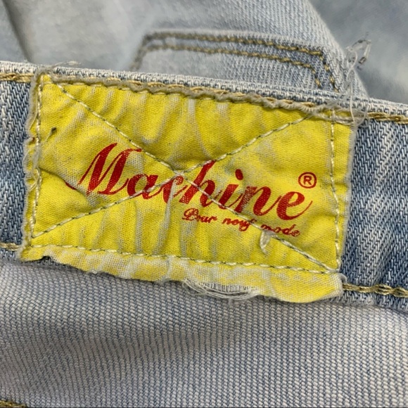 Machine Jeans Woman Size 1 Low Rise  Ripped Skinny Tapered Leg‎ Y2K Blue Light - Picture 7 of 10